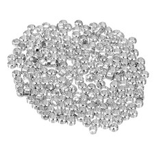 800Pcs Round Crimp Beads, 2mm Metal Spacer Loose Beads, White Gold