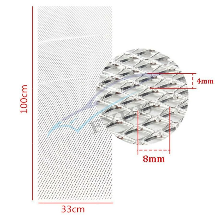 Car 40"x13" Rhombus Aluminium Car Racing Grille Mesh Vent 4mm*8mm Mesh - Image 3 of 4