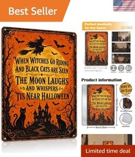 Spooky Aluminum Halloween Poem Sign - Easy Mount Decor for Festive Ambience