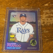 2022 Topps Heritage Wander Franco #347  Purple Refractor (RC) Rays