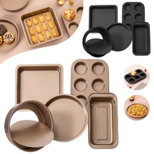 5 Piece Non-Stick Bakeware Set for Toaster Mini Oven Cake Loaf Pizza Tray Tin