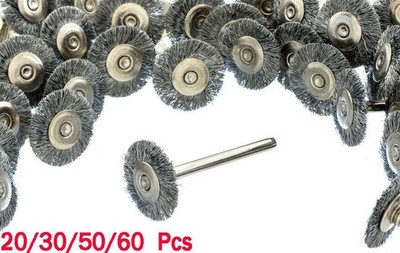60Pcs 3/4'' Stainless Steel Wire Cup Brush Polishing Grinding Dremel Rotary Tool