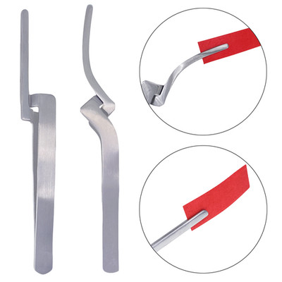 Dental Articulating Paper Holder Serrated Pliers Tweezers Straight Stainless
