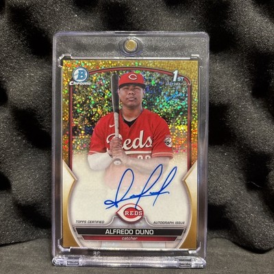 2023 Bowman Chrome Prospects Alfredo Duno Auto Gold Mini Diamond Refractor /50