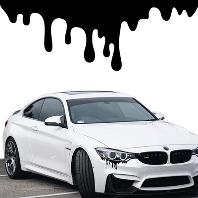 Halloween Car Sticker 2 PCS, Funny Reflective Blood Drip Vinyl Decal Waterproof