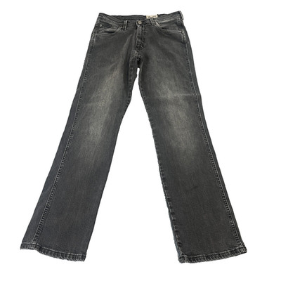 Wrangler Mens Jeans Grey Regular Straight 30 30 Stretch Cowboy Western Arizona