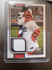 2026 Topps Series 1 Celebration Paws Mascot Jersey Relic SP Tigers #MAS-PAW