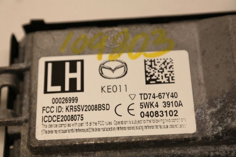 2010 MAZDA CX9 LEFT REAR BLIND SPOT MONITOR MODULE 5WK43910A | eBay