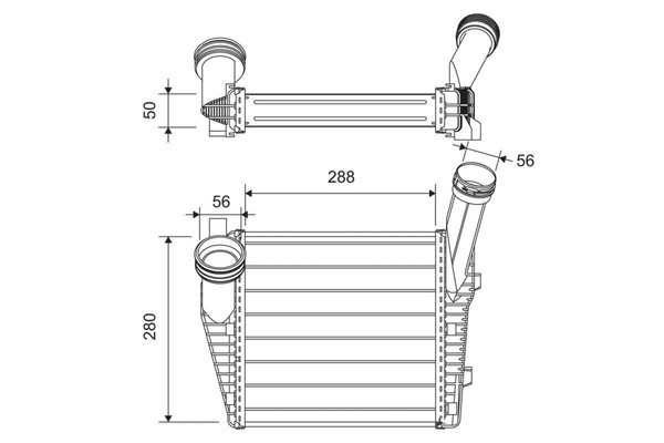 LadeluftküHler FüR Audi Porsche VW Q7 Van Cayenne Touareg VAN-image