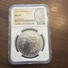 2021-D Morgan Silver Dollar MS69 NGC Certified