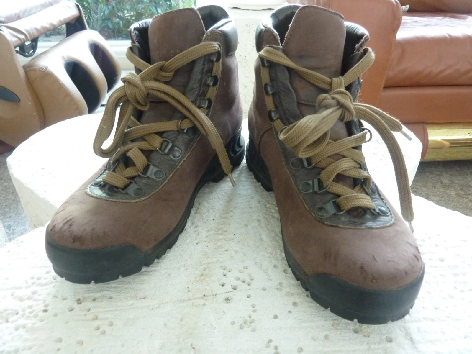 Raichle All Leather Boots Brown Swiss Mountaineering Hiking Boots Alpine Sz 6 M