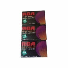 New RCA RC90 Audio Cassette Tapes Set Of 3 90 Minute Normal Bias Sealed Blank