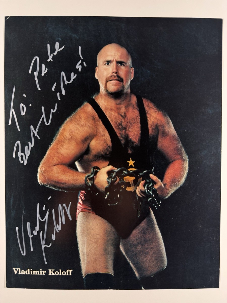 Vladimir Koloff Signed 8x10 Photo WWF Autograph Russian Nightmare