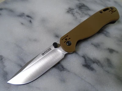 KA-BAR Kabar Becker Mini D2 Folder Pocket Knife BK41 D2 GFN Linerlock 4 Way Clip Brown