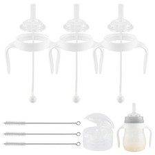 Straw Cup Conversion Kit for Mam Bottles, Spill-Proof Transition Kit with Sil
