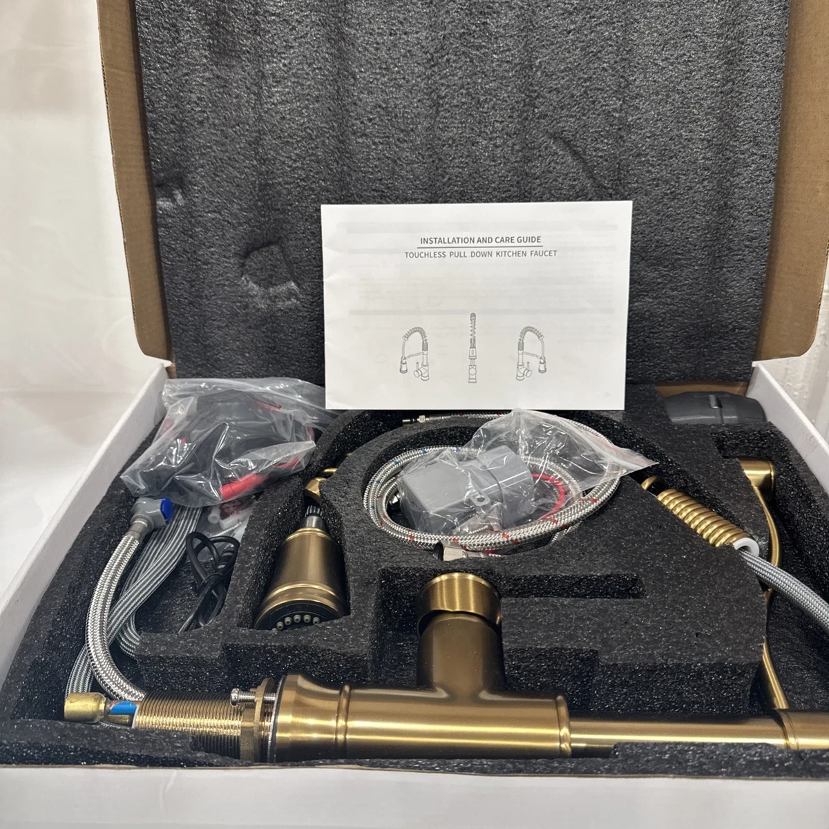 FORIOUS Grifos De Cocina Con Rociador Extraíble, Cromo, Arco Alto, Mango único, Clásico Grifo De Fregadero De Acero Inoxidable Extraíble Para Granja, Cámper, Lavandería, Barra De Caravana