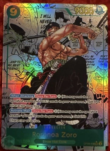 OP06-118 Zoro Manga Rare Secret Wings Of The Captain Original English Mint
