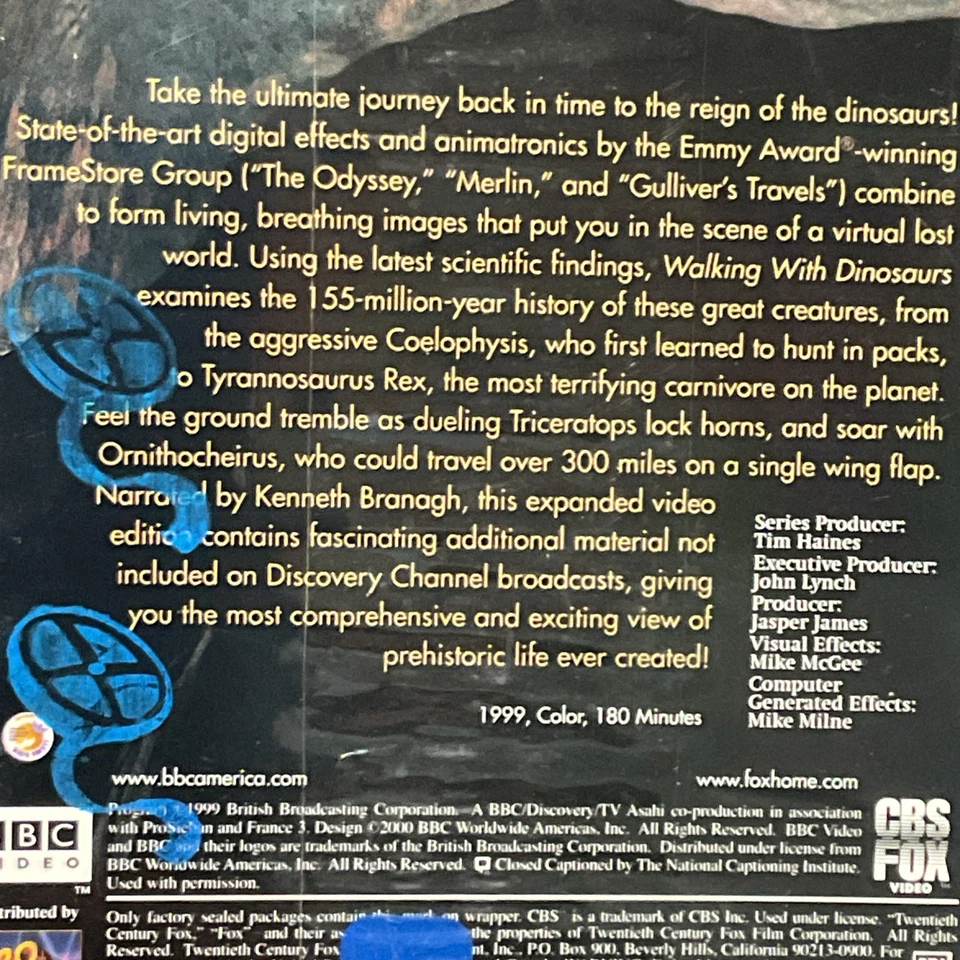 Walking with Dinosaurs VHS 2 Tape Set BBC 1999 - Image 3 of 3