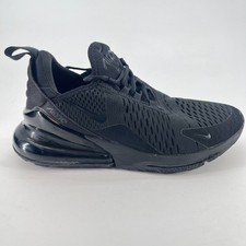 Nike Air Max 270 Triple Black Womens Size 7 Athletic Running Shoes Sneakers