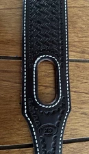 Custom leather gun firearm rifle shotgun sling maker marked hand made USA made