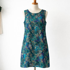 New Stunt Woman Washable Silk Dress Size 2x Sleeveless Lined Floral Print Shift