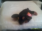Vtg. Ty Beanie Baby-Doby the Doberman Dog-org tags-DOB 10/9/1996