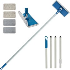Wall Cleaner Mop with Foldable Panel, Baseboard Cleaner Tool with 55" Long Ha...