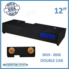 Ground Shaker Chevy Silverado 2019-2026 Double Cab 12" Dual Subwoofer Enclosure
