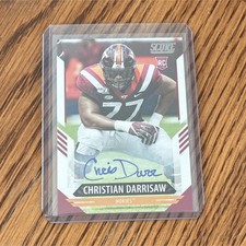 2021 Panini Score Christian Darrisaw Rookie Autograph #369 Virginia Tech Hokies