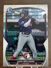 2023 Bowman Chrome #BCP-151 Juan Benjamin 1st Bowman Mojo Cleveland Guardians