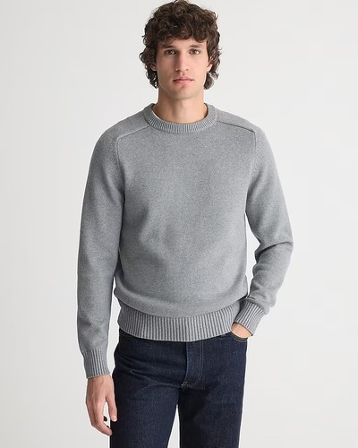 J.Crew Heritage Cotton Crewneck Sweater - Gray Men's Small - Picture 2 of 4