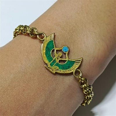 Handmade Egypt Isis Brass Bracelet Ancient dess Jewelry Unique Vintage Style