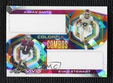 2023 Leaf Vivid Colorful Combos 1/1 Ainias Smith Evan Stewart #CC-2 9hx