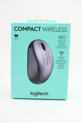 Logitech M317 2.4GHz USB Receiver 12-Month Battery Black Wireless Mouse, New