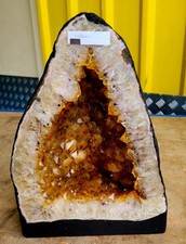 STUNNING CITRINE Geode Cave Cathedral Church 7KG POLISHED FINISH NEW IMPORTED