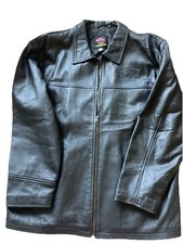 VTG 2003 Orange County Choppers Black Leather Jacket XXL CA36389 Clean Back