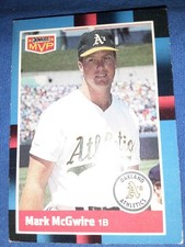1988 Donruss MVP #BC-23 Mark McGwire 1B Oakland Athletics