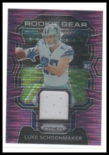 2023 Panini Prizm #RG-LS Luke Schoonmaker Rookie Gear Pink