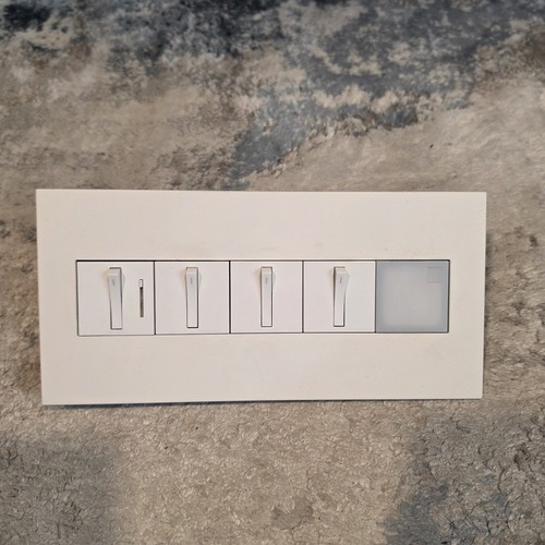 Legrand Adorne White 5 Gang Switch Cover Plate With Switches And Night Light