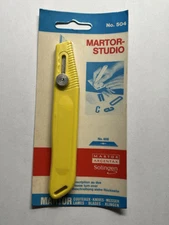 Vintage 504 MARTOR STUDIO Yellow Utility Knife, Solingen Germany 