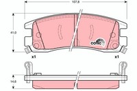 1X TRW GDB1309 Bremsbelagsatz Scheibenbremse FüR Opel Vauxhall Cadillac Chevrole