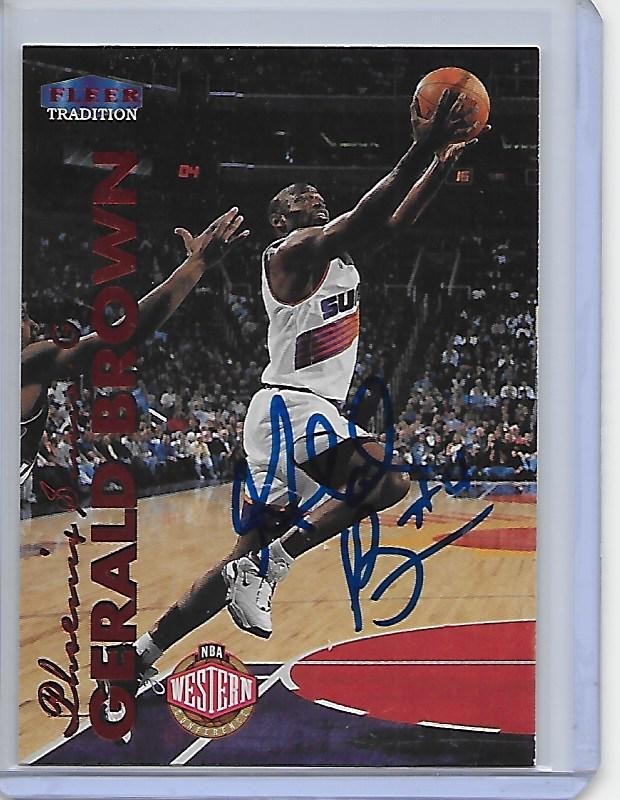Basketball Card IP auto NBA GERALD BROWN Phoenix Suns 1999-00 Fleer rookie