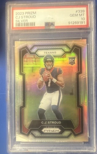 2023 Panini Prizm - Rookies C.J. Stroud #339 Silver Prizm (RC) PSA  10 Gem