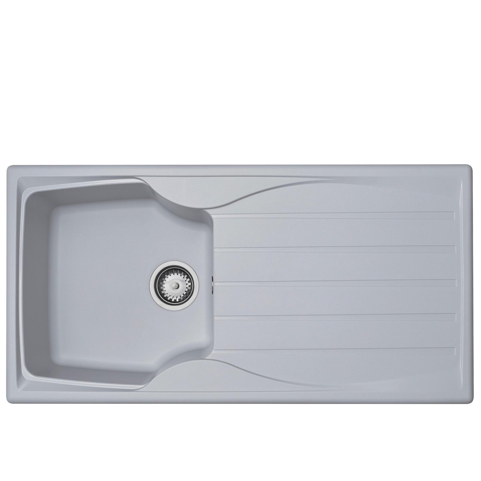 Liquida CMP10LG 1.0 Bowl Reversible Inset Light Grey Kitchen Sink 980x500mm - Image 2