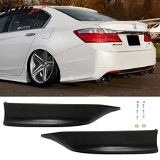 Fits 13-15 Honda Accord Sedan HFP Style 2PCS Rear Bumper Lip Spat Cap Splitters