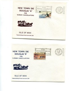 Isle of Man 1985 New Douglas town die cover RPS No 230A 230B