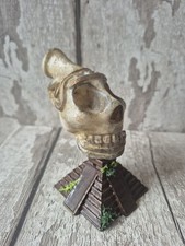 Aztec Mayan Death Whistle   and stand  Loud Screaming Skull  Scary  Creepy