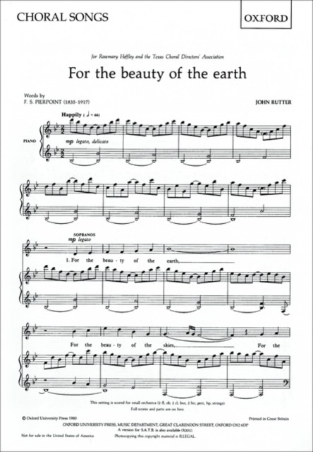 For the beauty of the earth by John Rutter 9780193415133 NEW Free UK Delivery - Image 6