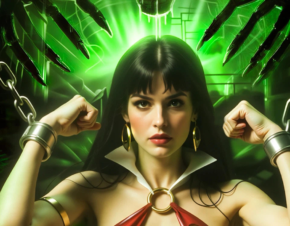 Letrero de metal Alien vs Vampirella Xenomorfo ADULTO pared 10" x 14" exclusivo limitado 6 Foto 2 de 2