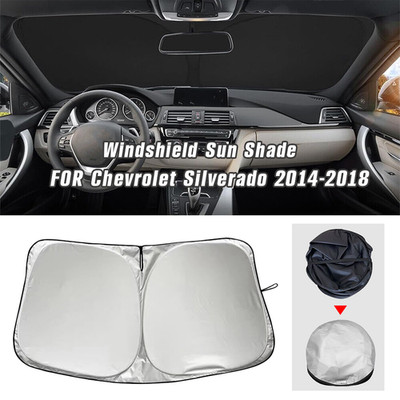 Car windshield sunshade UV Block FIT Chevy Silverado 1500 2500 3500 2014-2018